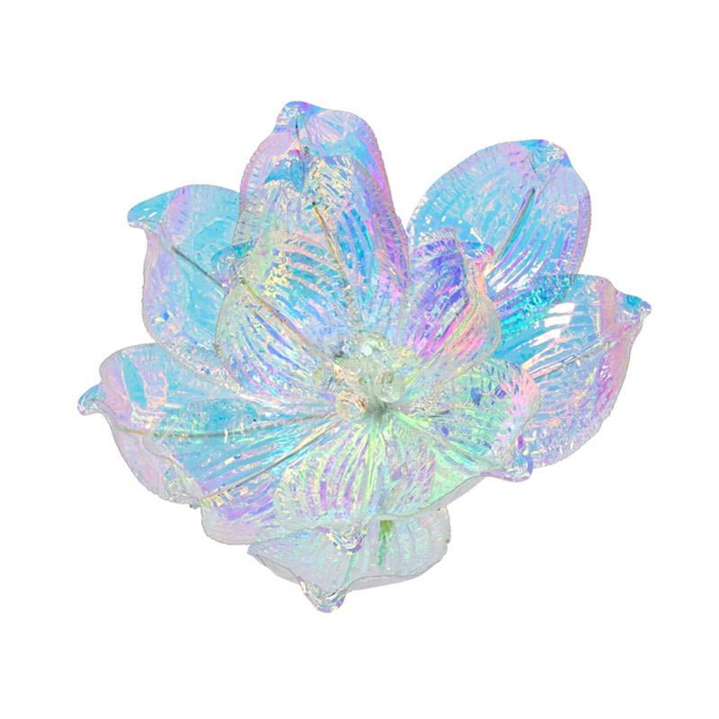 Decoris bloem op clip magnolia iriserend dia13cm