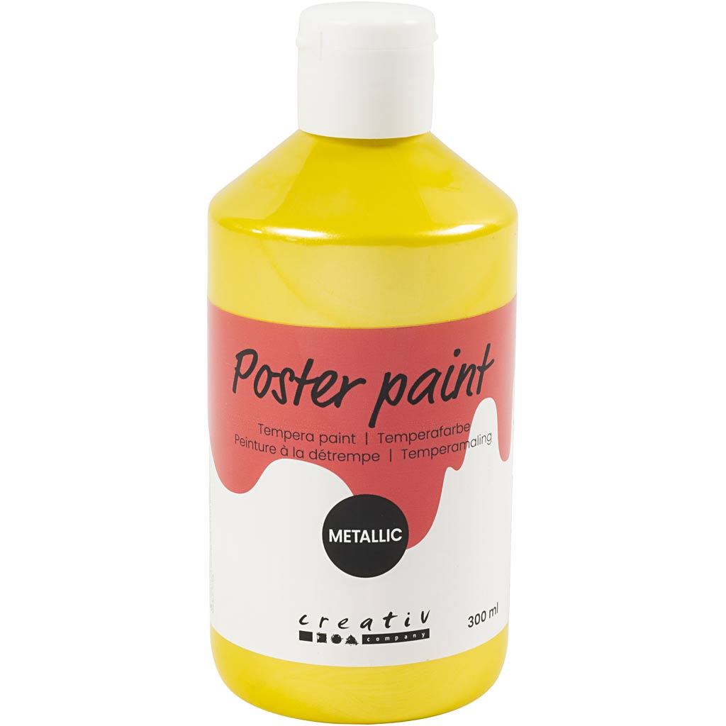 Tempera metallizzata Creative Company, gialla, 300 ml 1 scatola