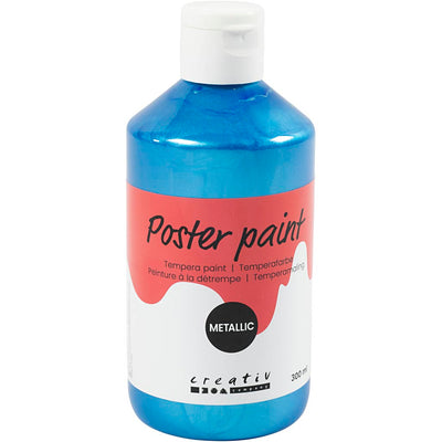 Creativ company pintura al temple metalizada, azul, 300 ml 1 caja