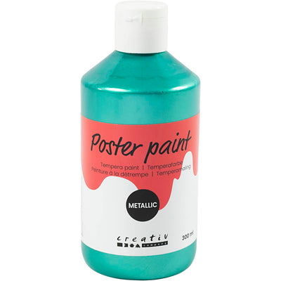 Creativ company pintura al temple metalizada, verde, 300 ml 1 caja
