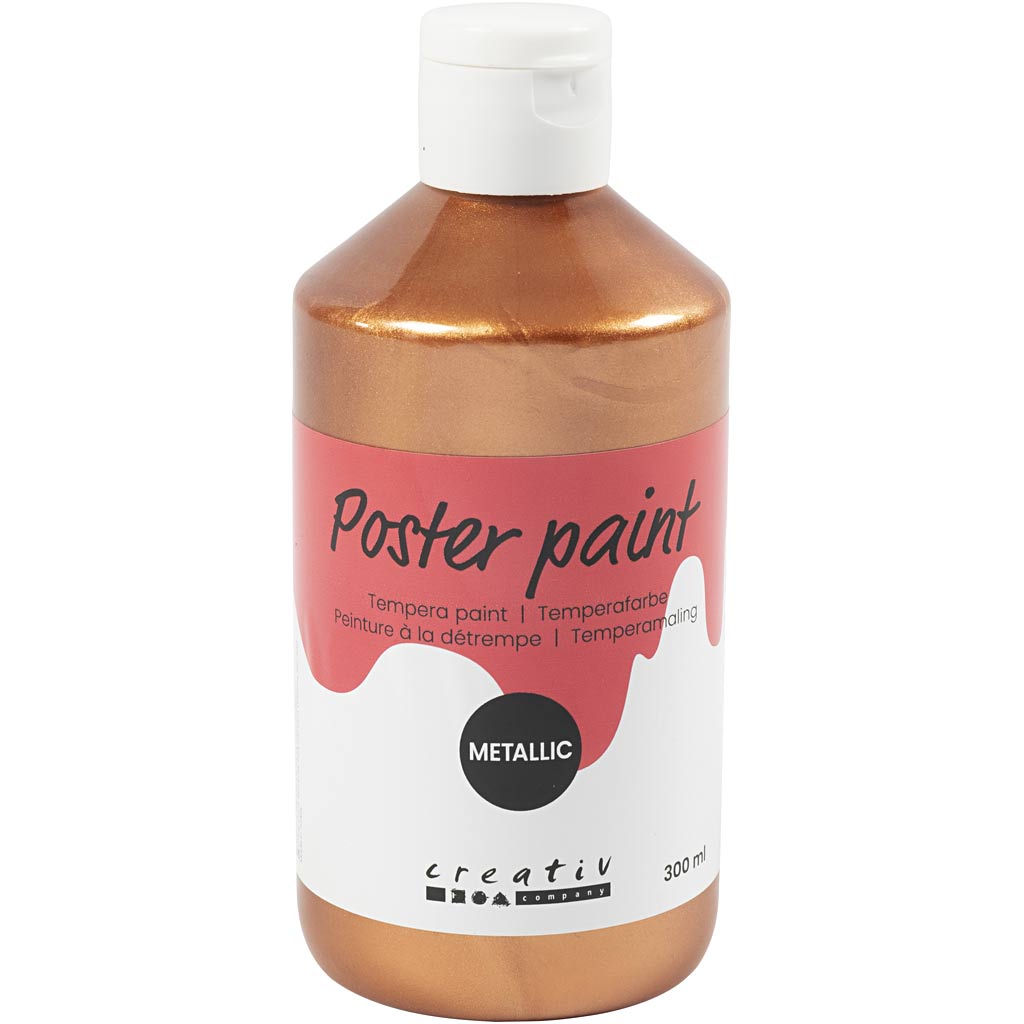 Pittura a tempera metallizzata Creative Company, rame metallizzato, 300 ml 1 scatola