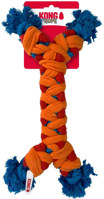 Kong rope rally bone - pull toy - 38.1x15.88x3.18 cm multi-color m