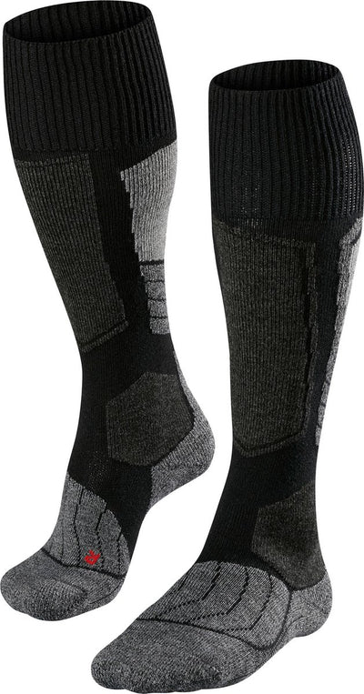 Calzini da sci Falke sk1 in calda lana spessa in materiale funzionale da donna neri - taglia 39-40