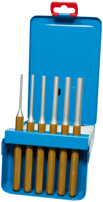 SW STAHL Drift Pin Juego de 3-8 mm 6 PC. En estuche de metal