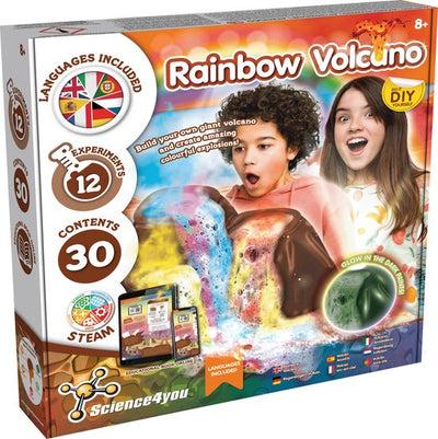 science 4 you rainbow volcano set glow in the dark