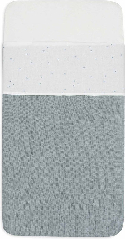 Jollein - lenzuolo per lettino - 120x150 cm - lettino, lettino - cotone - verde mare scintillante
