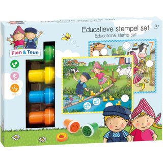 Set di francobolli educativi di Fien e Teun