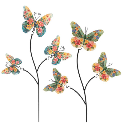 Collezione Anna farfalle fiori su spina 35x78cm