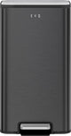 Eko - marina pedaalemmer 30 liter - stainless steel plastic - mat zwart - prullenbak