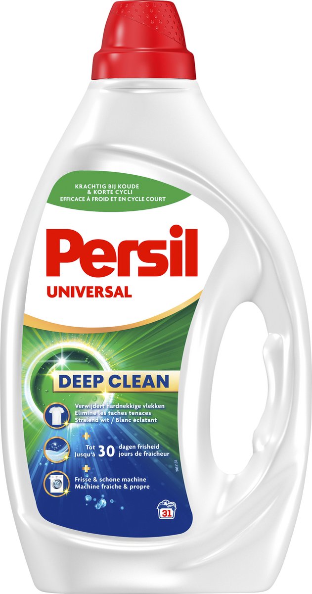 Persil gel universal - detergente líquido - para todos los colores de ropa - potente quitamanchas - 4 x 31 lavados