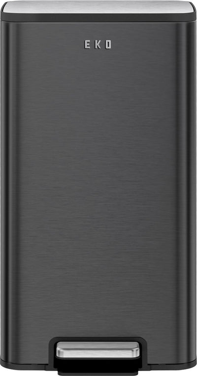 Eko - marina pedaalemmer 30 liter - stainless steel plastic - mat zwart - prullenbak