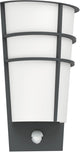 Eglo breganzo 1 - buitenverlichting - ip44 - wandlamp - 2 lichts - antraciet - wit