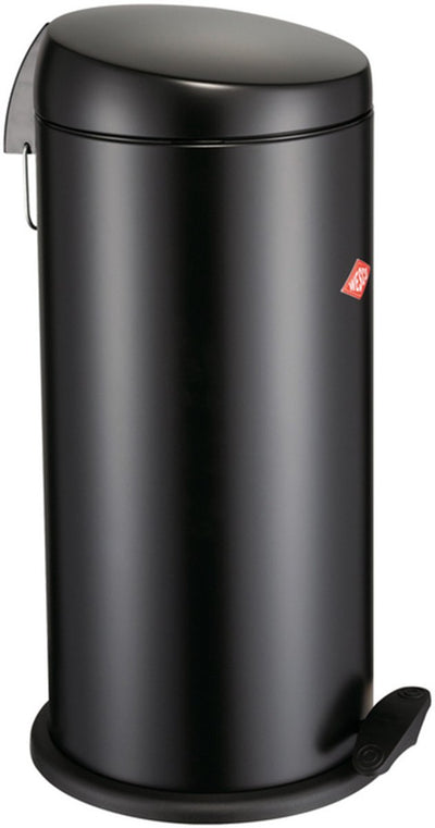 Wesco Capboy Maxi Pattumiera | pattumiera a pedale | 22 litri | metallo - nero opaco | cestino per rifiuti - prodotto in Germania