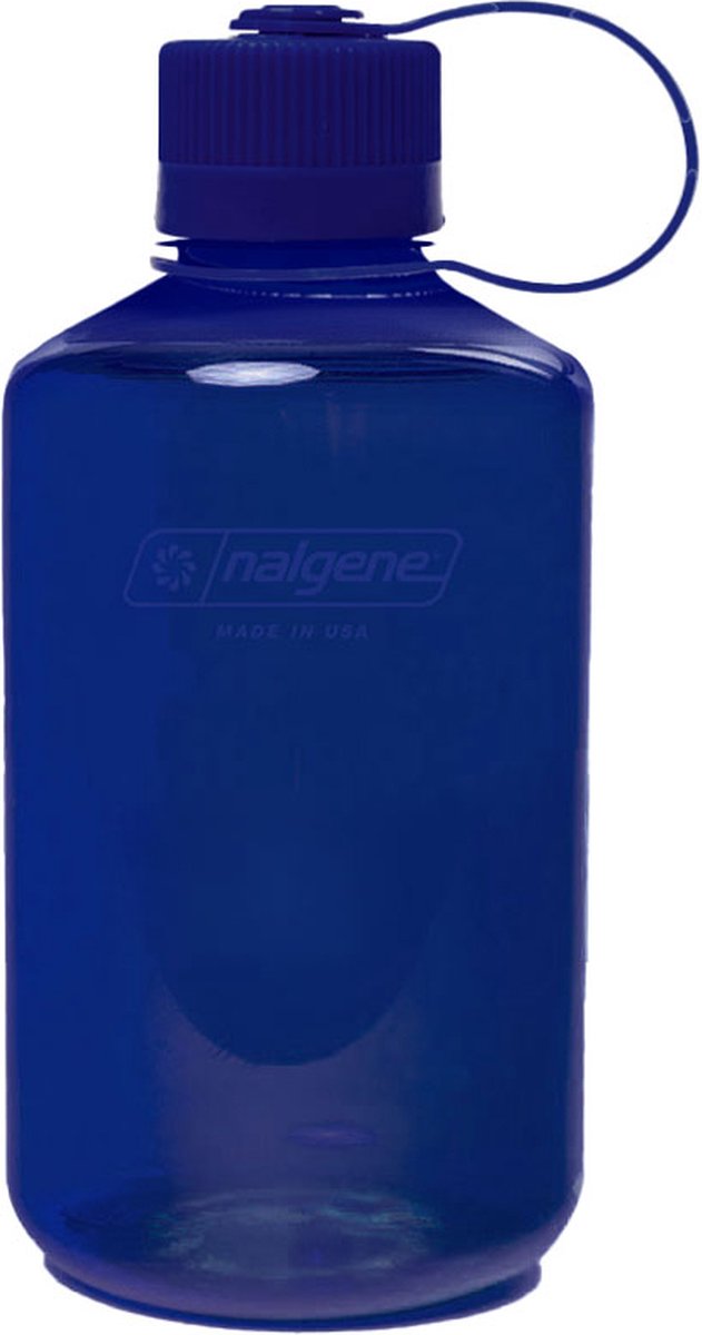 Nalgene - botella de boca estrecha - botella para beber - botella de agua - a prueba de fugas - 500 ml - sin bpa - sustentable - mezclilla