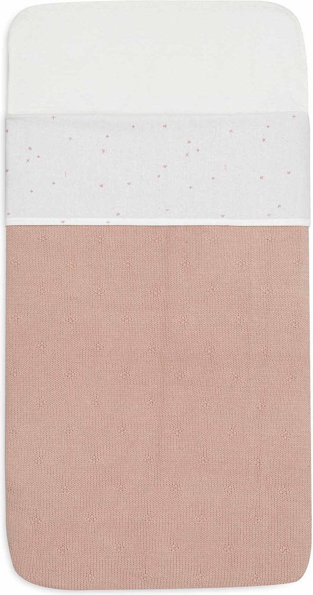 Jollein - sábana para cuna - 120x150cm - cama, cuna - algodón - rosa silvestre centelleante