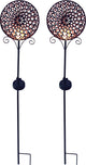 Luxform - 2x lampada da giardino con picchetto - mandala sun - LED - alimentata da energia solare - set da 2 pezzi