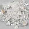 Perle di cristallo dell'azienda Creativ, quarzo trasparente, d 7-12 mm, dimensione del buco 1 mm, ca. 63 pezzi, colori trasparenti, 63 pezzi 1 scatola