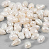 Perle d'acqua dolce dell'azienda Creativ, perforata trasversalmente, d 4-6 mm, dimensione del buco 1 mm, madreperla, 55 pezzi 1 scatola