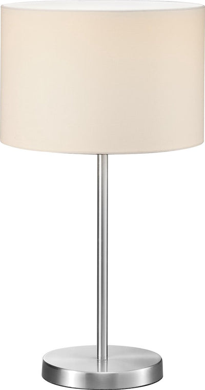 Trio hotel - lámpara de mesa - níquel mate - excl. 1x e27 4,9 w - interruptor de cable