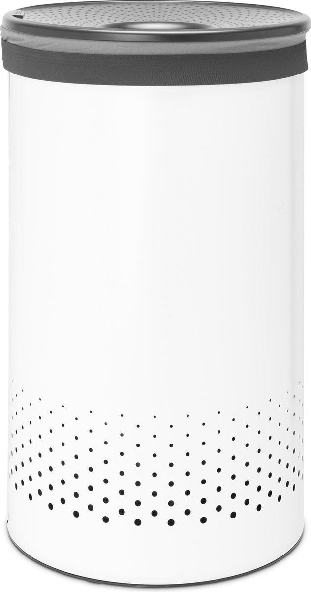 Cesto para la ropa sucia Brabantia - con tapa - 60 l - blanco gris oscuro -