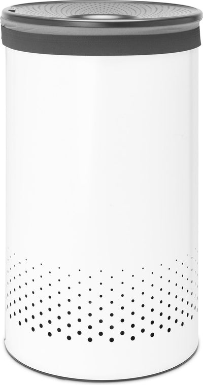 Brabantia laundry basket - with lid - 60 l - white dark gray