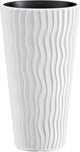 Prosperplast sandy slim - bloempot - wit - elegante en moderne plantpot - ø40 cm