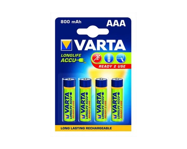 Varta aaa oplaadbare batterijen hr03 800mah (10 x 4 stuks)