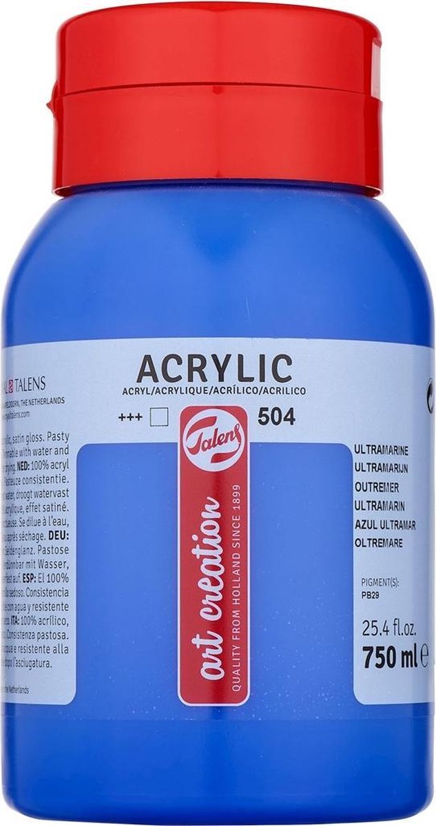 Vernice acrilica Talens Art Creation Barattolo da 750 ml oltremare 504