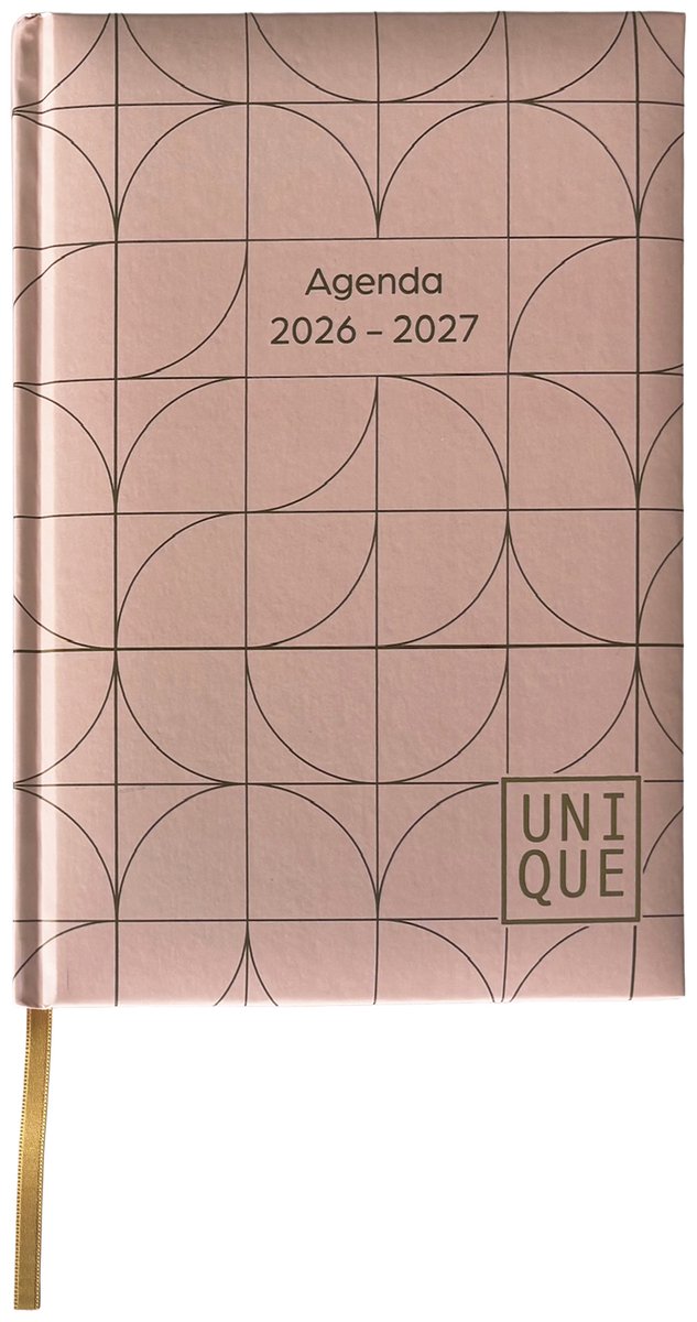 Agenda settimanale Ancor 2026 2027 formato unico A5 fiocchi rosa