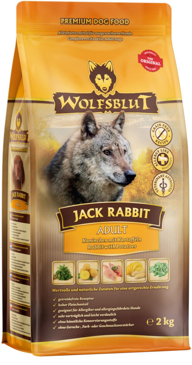 Wolfsblut hondenvoer adult jack rabbit 2 kg