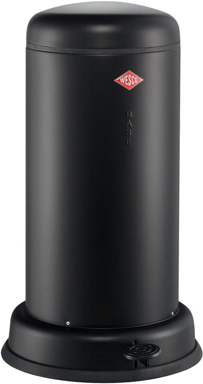 Wesco baseboy waste bin with soft close | 20 liters | metal - matte black | pedal bin