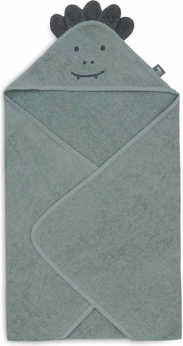 Jollein - mantella da bagno in spugna 75x75 cm - asciugamano per bambini con mantellina da bagno, scialle, poncho da bagno - Jungle Jambo Croco