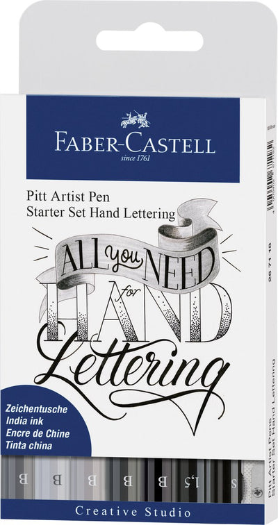 Faber Castell Faber Castell FC-267118 Segno Marker Faber-Castell Pitt Artist Pen Handletter Kindlettering a 8 pezzi