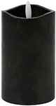 Candela led Arti casa - timer 6 ore - funzionamento a batteria - 7,5 x 12 cm - nera