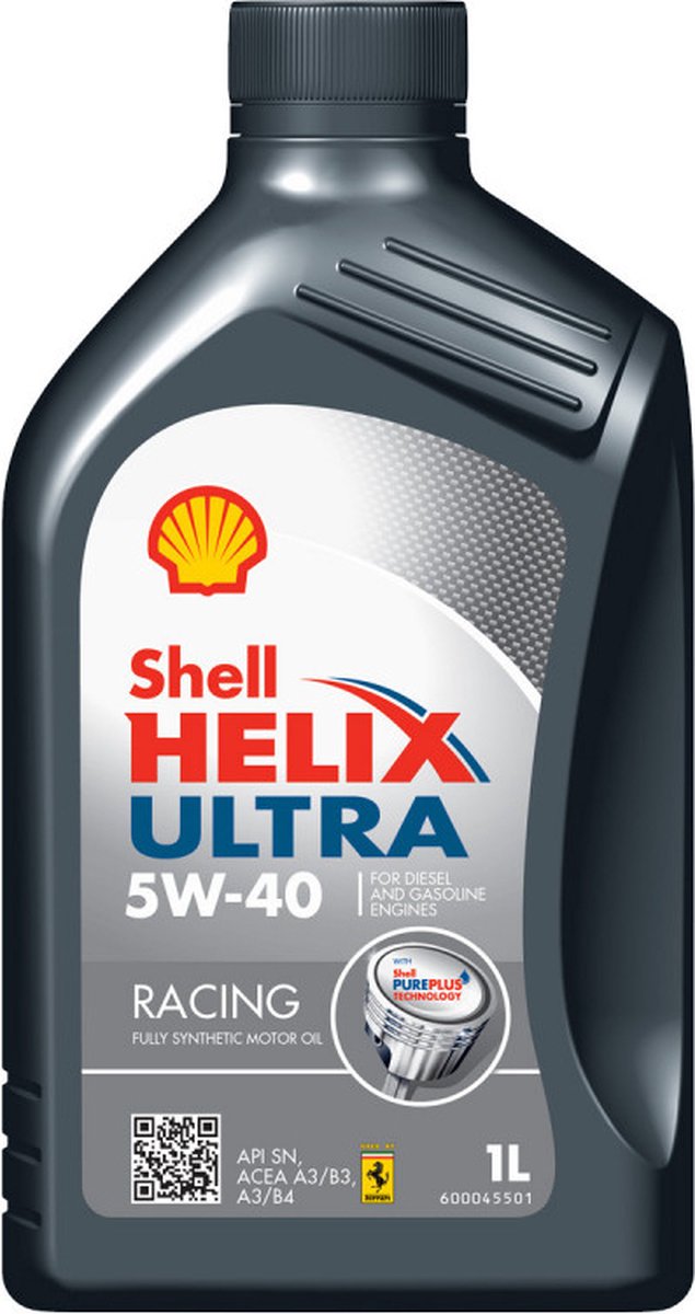 Aceite de motor shell helix ultra racing 5w40 - 1l acea a3 b3