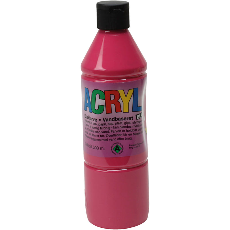 Vernice acrilica, rosso primario, 500 ml 1 flacone