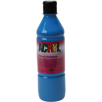 Pintura acrílica, azul primario, 500 ml 1 botella