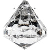 Perle acriliche Creative Company, misura 27x30 mm, misura buco 2,5 mm, trasparente lucido, 8 pezzi 1 scatola