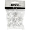 Perle acriliche Creative Company, misura 27x30 mm, misura buco 2,5 mm, trasparente lucido, 8 pezzi 1 scatola