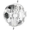 Perle acriliche Creative Company, misura 12 mm, misura buco 1,2 mm, trasparente lucido, 77 pezzi 1 scatola