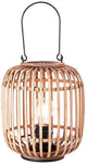 Brilliant woodrow - tafellamp - e27 max 1x40w - zwart rotan
