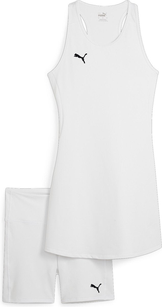 Puma teamgoal dress Vestido deportivo para mujer - blanco-negro