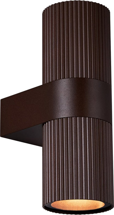 Lampada da parete Enzo | Kyklop ondulato tondo 2x gu10 ruggine ip54 - 4800961