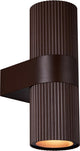 Nordlux kyklop ripple-wandlamp-2xgu10-roestkleurig
