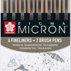 Sakura Pigma Micron Fineliner set 8 penna. (luce) raffreddamento grigio