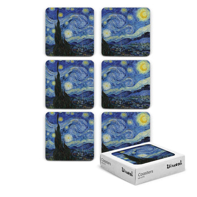 Posavasos mtd van gogh noche estrellada 6 piezas