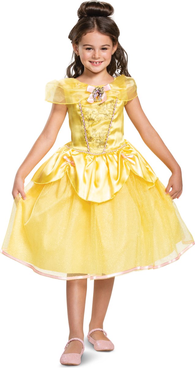 Disfraz princesa disney - la bella bestia, belle deluxe, talla s (5 - 6 años), niña
