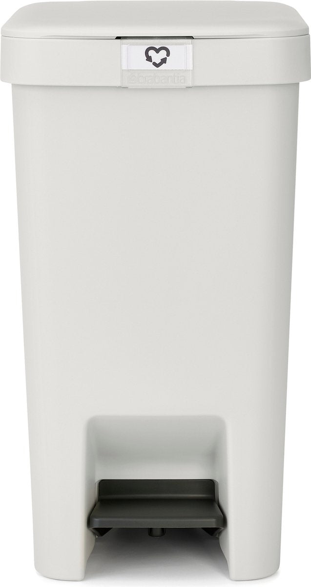 Brabantia stepup prullenbak - pedaalemmer - 16 liter - light grey