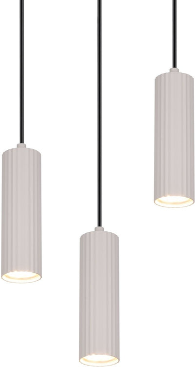 Trio soka - lámpara colgante - gris cálido - excl. 3x gu10 5 w - montaje en techo - altura regulable