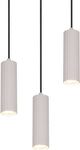Trio soka - lampada a sospensione - grigio caldo - escl. 3x gu10 5 w - montaggio a soffitto - regolabile in altezza